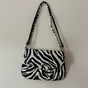 Grace Adele Womens Zebra Print Shoulder Bag Y2K Dopamine Fashion Coquette Animal